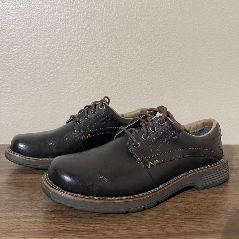 Merrell Dark Brown Leather Oxfords